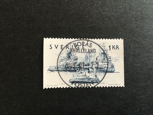 SJÖFART 1974 facit nr 891 LYXSTÄMPLAT BORÅS KNALLELAND