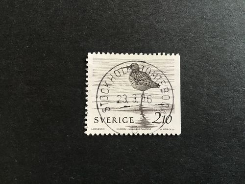 FÅGLAR VID VATTEN 1986 facit nr 1394 LYXSTÄMPLAT STOCKHOLM-TOMTEBODA