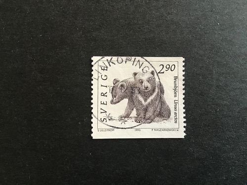 VILDA DJUR 1993 facit nr 1773 A PRAKTSTÄMPLAT LINKÖPING