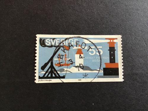 SVENSKT FYRVÄSEN  facit nr 680  PRAKTSTÄMPLAT HÅKAFOT