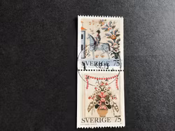 ALLMOGEMÅLNINGAR 1973 facit nr 848 SX2 LYXSTÄMPLAT PAR SKYTTORP
