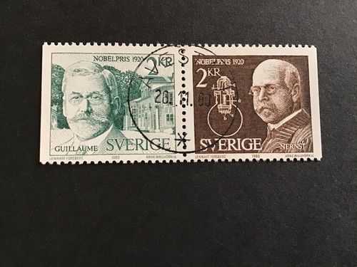 NOBELPRIS 1920 facit nr 1149 SX LYXSTÄMPLAT PAR AVESTA 1