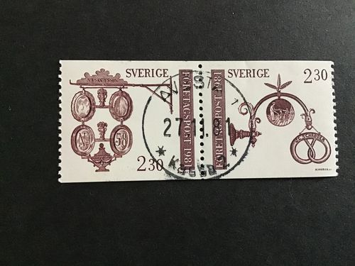 FÖRETAGSPOST facit nr 1184 SX2 LYXSTÄMPLAT PAR AVESTA 1