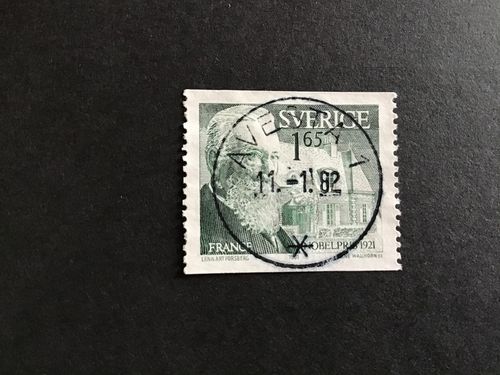 NOBELPRIS 1921 facit nr 1193 LYXSTÄMPLAT AVESTA 1