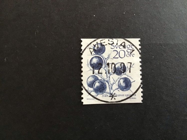 FRUKTER 1983 facit nr 1244 LYXSTÄMPLAT AVESTA 1