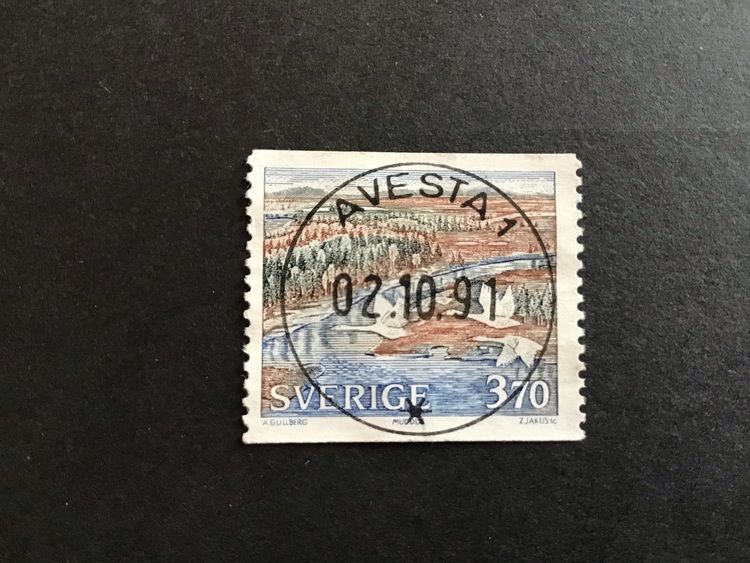 NATIONALPARKER 2 1990 facit nr 1601 LYXSTÄMPLAT AVESTA 1