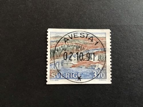 NATIONALPARKER 2 1990 facit nr 1601 LYXSTÄMPLAT AVESTA 1