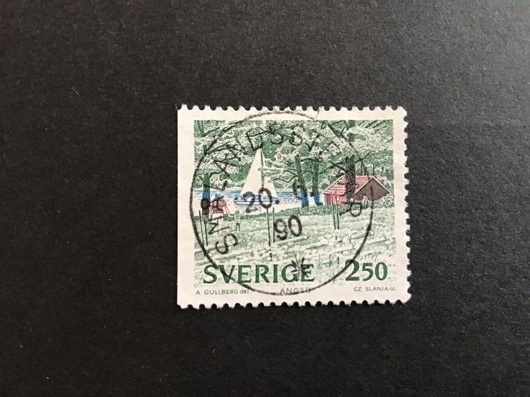 NATIONALPARKER 2 facit nr 1599 LYXSTÄMPLAT SMÅLANDSSTENAR