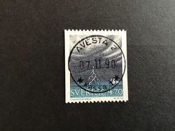 MOLN OCH VÄDER 1990 facit nr 1651 LYXSTÄMPLAT AVESTA 2