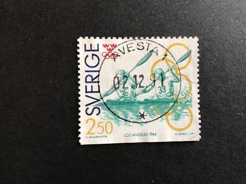 OLYMPISKT GULD I facit nr 1699 LYXSTÄMPLAT AVESTA 1