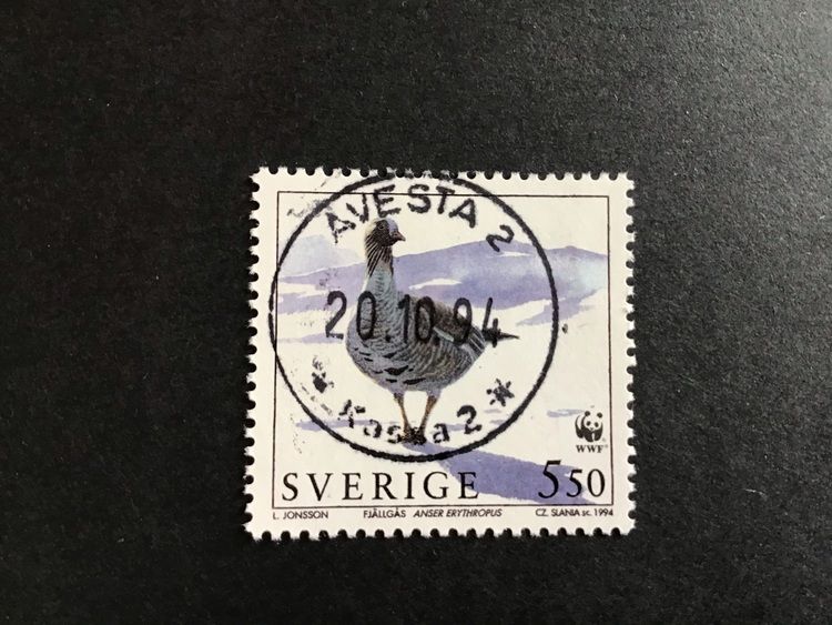SKYDDA VÅRA FÅGLAR facit hr 1868 LYXSTÄMPLAT AVESTA 2