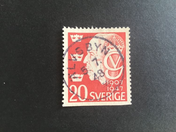 GUSTAF V facit nr 377 B2 PRAKTSTÄMPLAT ÄLVSBYN