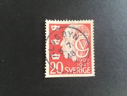 GUSTAF V facit nr 377 B2 PRAKTSTÄMPLAT ÄLVSBYN