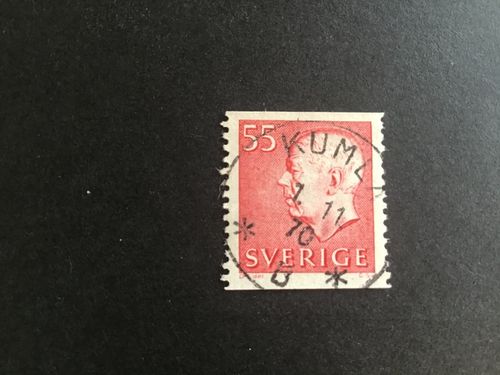 GUSTAF VI ADOLF facit nr 433 A PRAKTSTÄMPLAT KUMLA