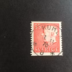 GUSTAF VI ADOLF facit nr 433 A PRAKTSTÄMPLAT KUMLA