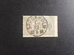 FACIT NR TJ 2 LYXSTÄMPLAT STOCKHOLM C BRUTEN HÖRNTAND