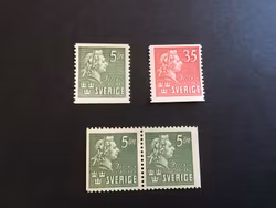 POSTFRISK SATS BELLMAN facit nr 324 A 324 BB och 325