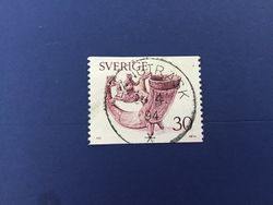 DRYCKESHORN 1976 facit nr 973 LYXSTÄMPLAT LÅNGTRÄSK