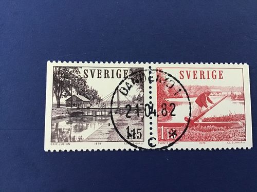 GÖTA KANAL 1979 facit nr 1085 SX LYXST PAR DANDERYD 1