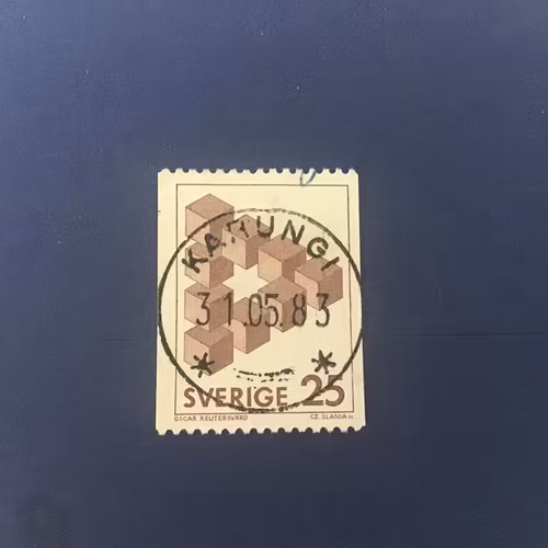 OMÖJLIGA FIGURER facit nr 1199 LYXSTÄMPLAT KARUNGI