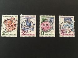 STOCKHOLMIA 86 IV facit nr 1389-1392 LYXSTÄMPLAD SERIE FRITSLA