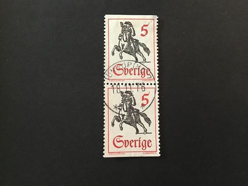 BRUKSFRIMÄRKE facit nr 612 BB LYXSTÄMPLAT PAR JÖNKÖPING