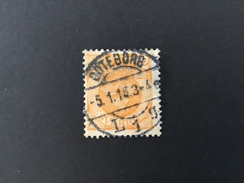 LILLA RIKSVAPNET facit nr 72 PRAKTSTÄMPLAT GÖTEBORG