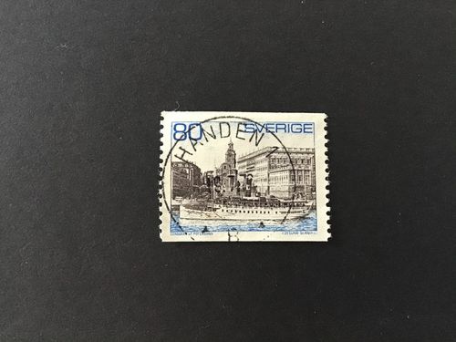 WAHOLMSBÅT 1971 facit nr 719 V2 LYXSTÄMPLAT HANDEN 1