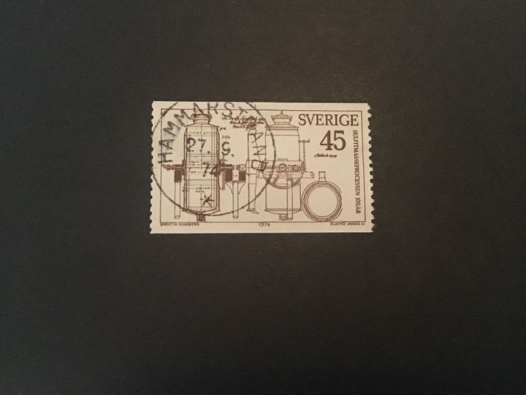 SULFIT 100 ÅR facit nr 858 LYXSTÄMPLAT HAMMARSTRAND