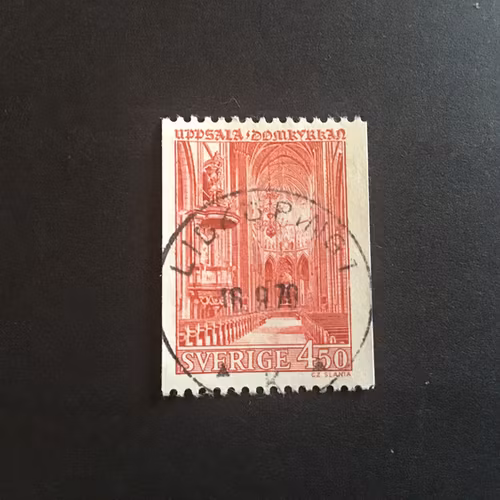 UPPSALA DOMKYRKA facit nr 600 LYXST LIDKÖPING