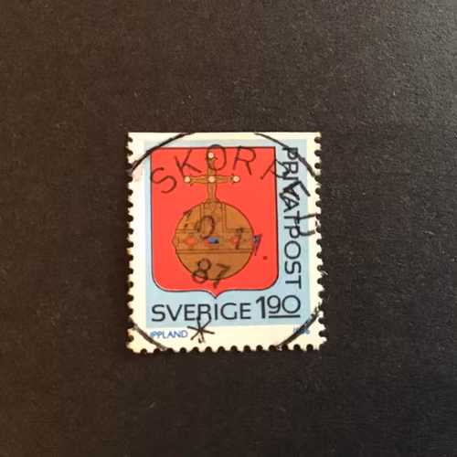 RABATTMÄRKEN VIII 1986 facit nr 1404 LYXST SKORPED