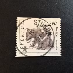 VILDA DJUR 2 facit nr 1773 A PRAKTST STUGUN