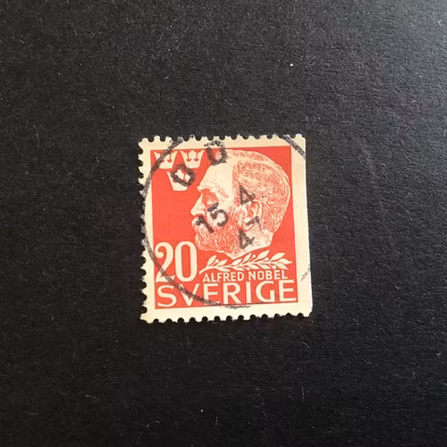 ALFRED NOBEL facit nr 372 B2 PRAKTSTÄMPLAT OD