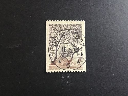 NATURMOTIV 1973 facit nr 819 V1 praktstämplat BROMMA 19