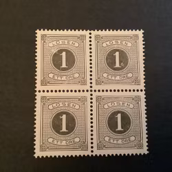 LÖSEN T 13 OSTÄMPLAT4-BLOCK, facit nr L 11