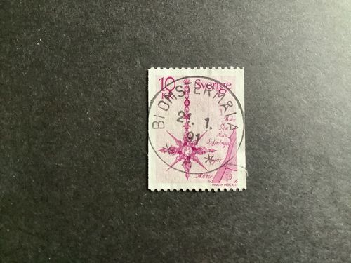 NORRPIL 1978 facit nr 1054 LYXSTÄMPLAT BLOMSTERMÅLA