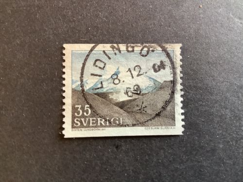 FJÄLLET 1967 facit nr 599 A PRAKTST LIDINGÖ 3