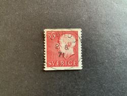 GUSTAF VI ADOLF TYP III facit nr 433 A lyxstämplat TIBRO 1