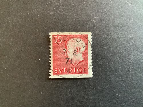GUSTAF VI ADOLF TYP III facit nr 433 A lyxstämplat TIBRO 1