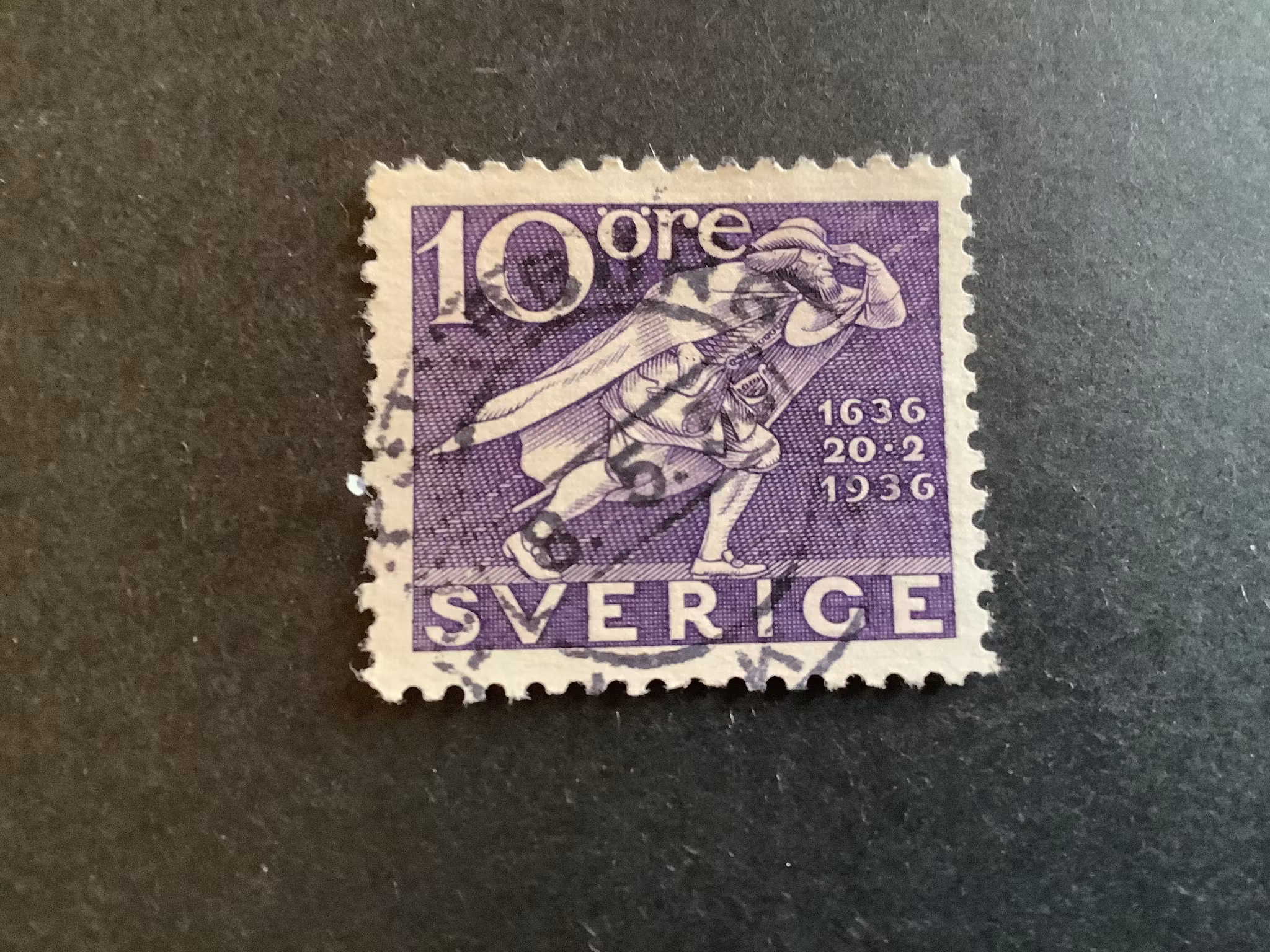 POSTVERKET 300 ÅR STÄMPLAT MÄRKE facit nr 247 C