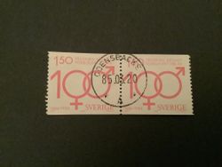 FREDRIKA BREMERFÖRB. Facit nr 1309 i LYXST PAR ODENSBACKEN