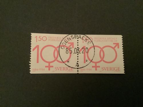 FREDRIKA BREMERFÖRB. Facit nr 1309 i LYXST PAR ODENSBACKEN