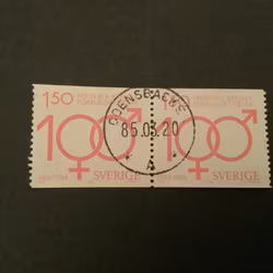 FREDRIKA BREMERFÖRB. Facit nr 1309 i LYXST PAR ODENSBACKEN