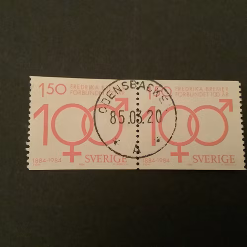 FREDRIKA BREMERFÖRB. Facit nr 1309 i LYXST PAR ODENSBACKEN