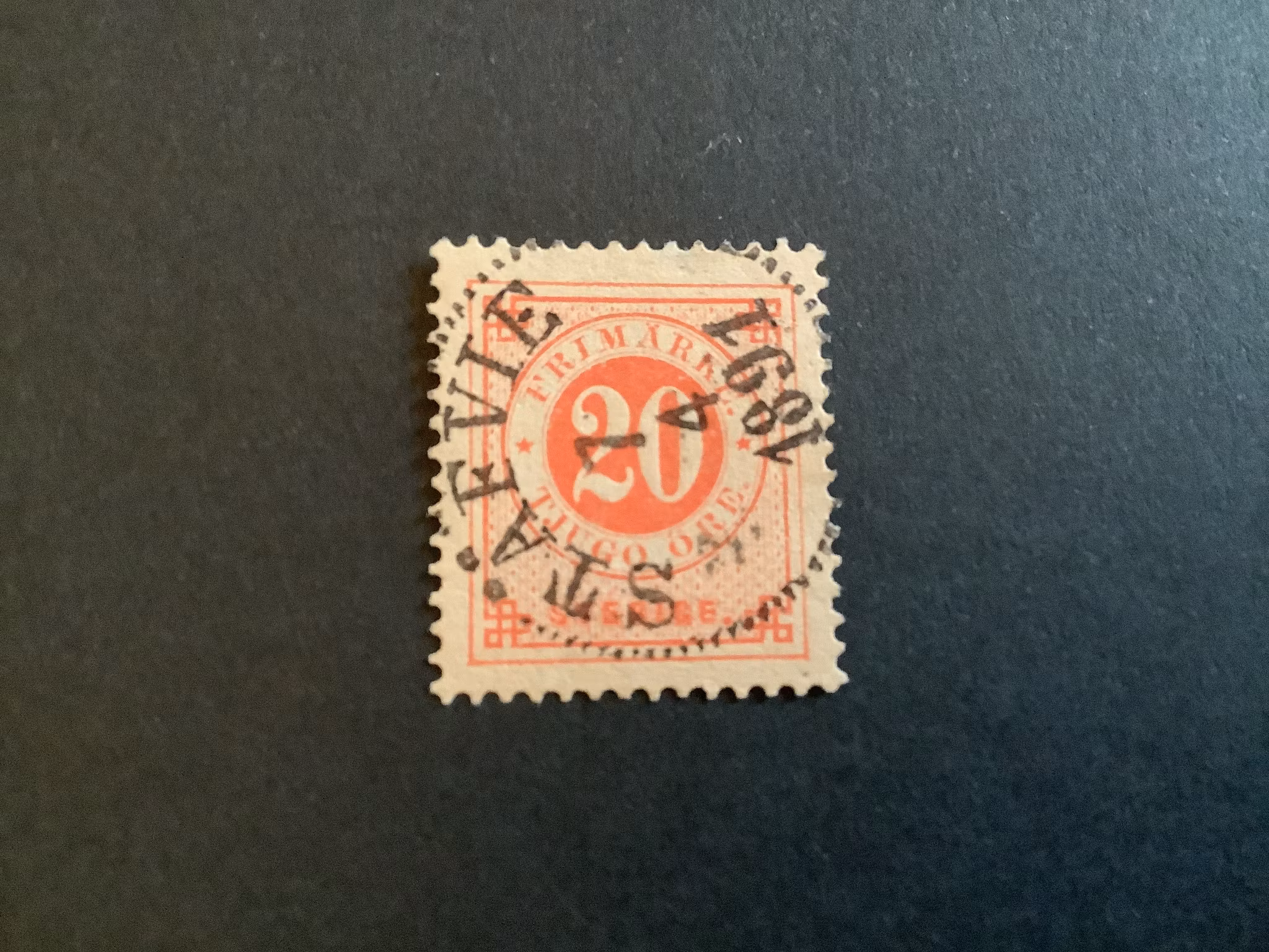 FACIT NR 46 fin sidvänd stämpel STÄFVIE
