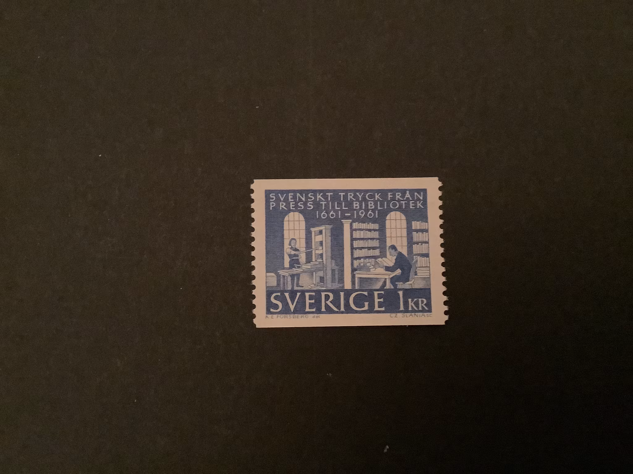 KUNGLIGA BIBLIOTEKET facit nr 527 POSTFRISKT MÄRKE