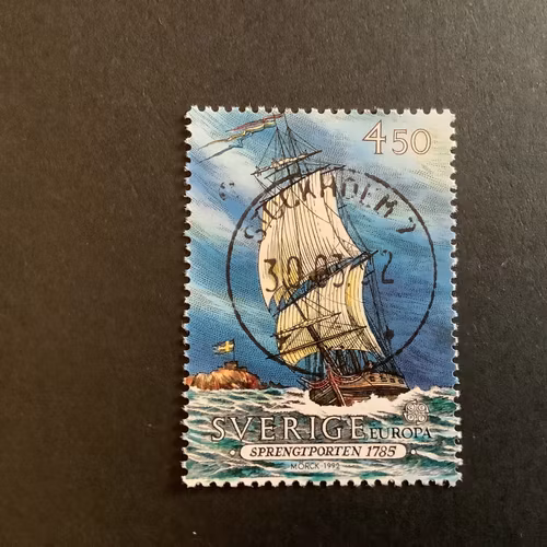 EUROPA XXI facit nr 1729 lyxstämplat STOCKHOLM 7