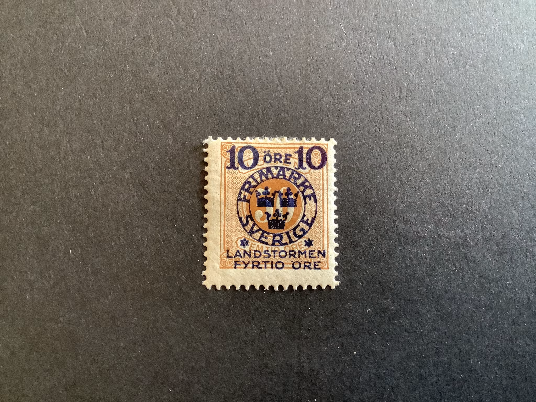LANDSTORMEN II POSTFRISKT MED FASTSÄTTARSPÅR, facit nr 123