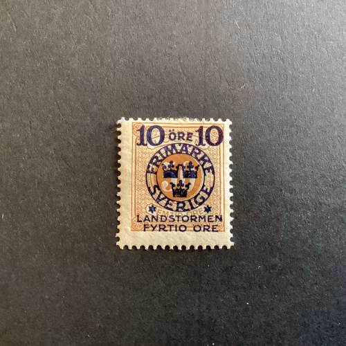 LANDSTORMEN II POSTFRISKT MED FASTSÄTTARSPÅR, facit nr 123