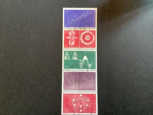 NOBELPRISTAGARE 1982 facit nr 1231-1235 LYXST BLOCK SKÖVDE 1